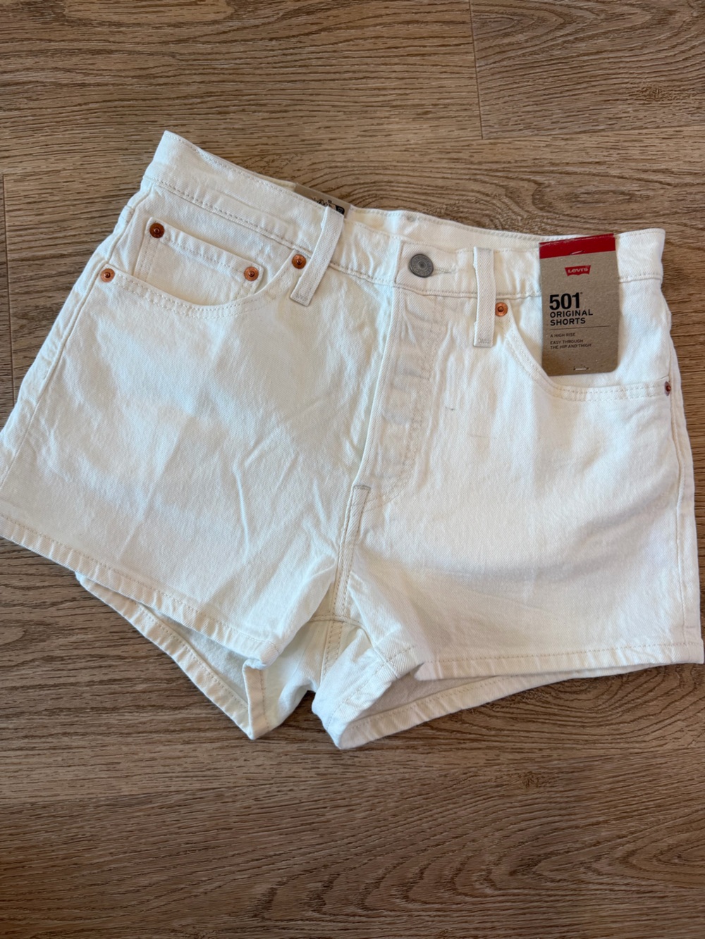 Levi's Women's White Denim Jean Shorts
